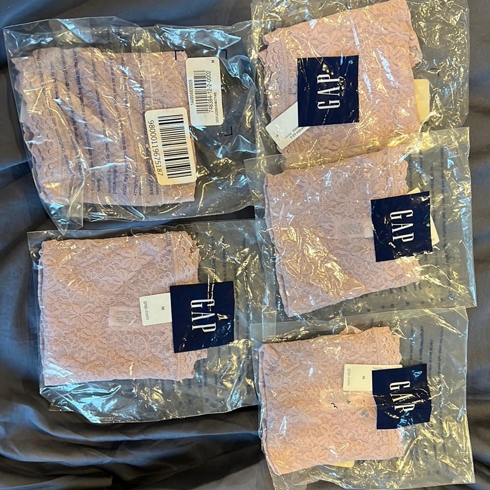 Gap, sexy lace, bikini, Misty pink size medium five pack